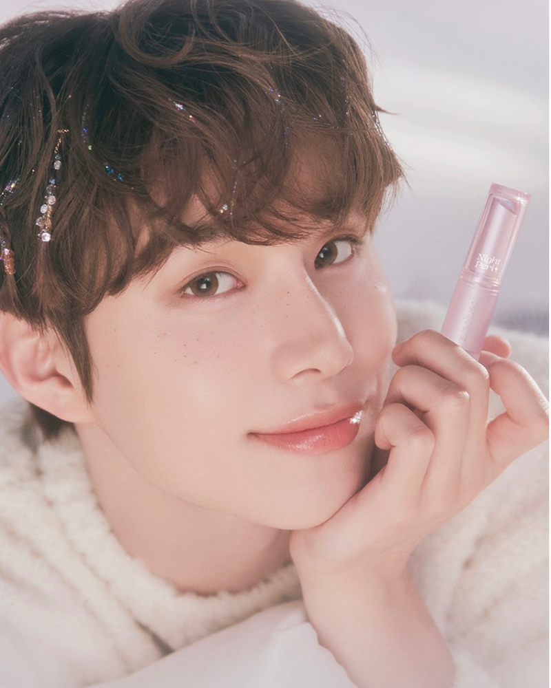 Peripera Ink Mood Glowy Balm - Hydrating Tinted Lip Balm for Dry Lips, Vegan & Cruelty-Free, Night Peri Friends - Perfect for Daily Moisture & Night Care