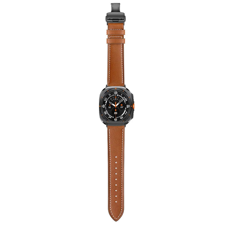 Premium Genuine Leather Bands for Samsung Galaxy Watch Ultra - Stylish, Durable & Comfortable Replacement Straps for Work, Gym & Everyday Wear