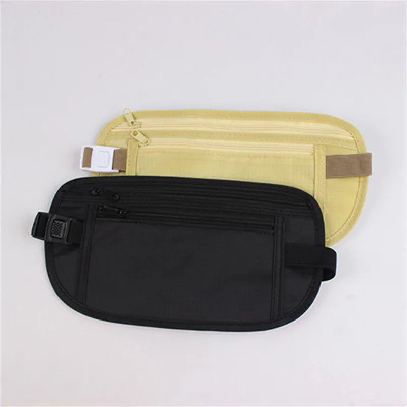 Sport Running Waist Bag - Invisible Travel Waist Pack with Hidden Security Wallet for Passport & Money - Perfect for Jogging, Hiking & Air Travel