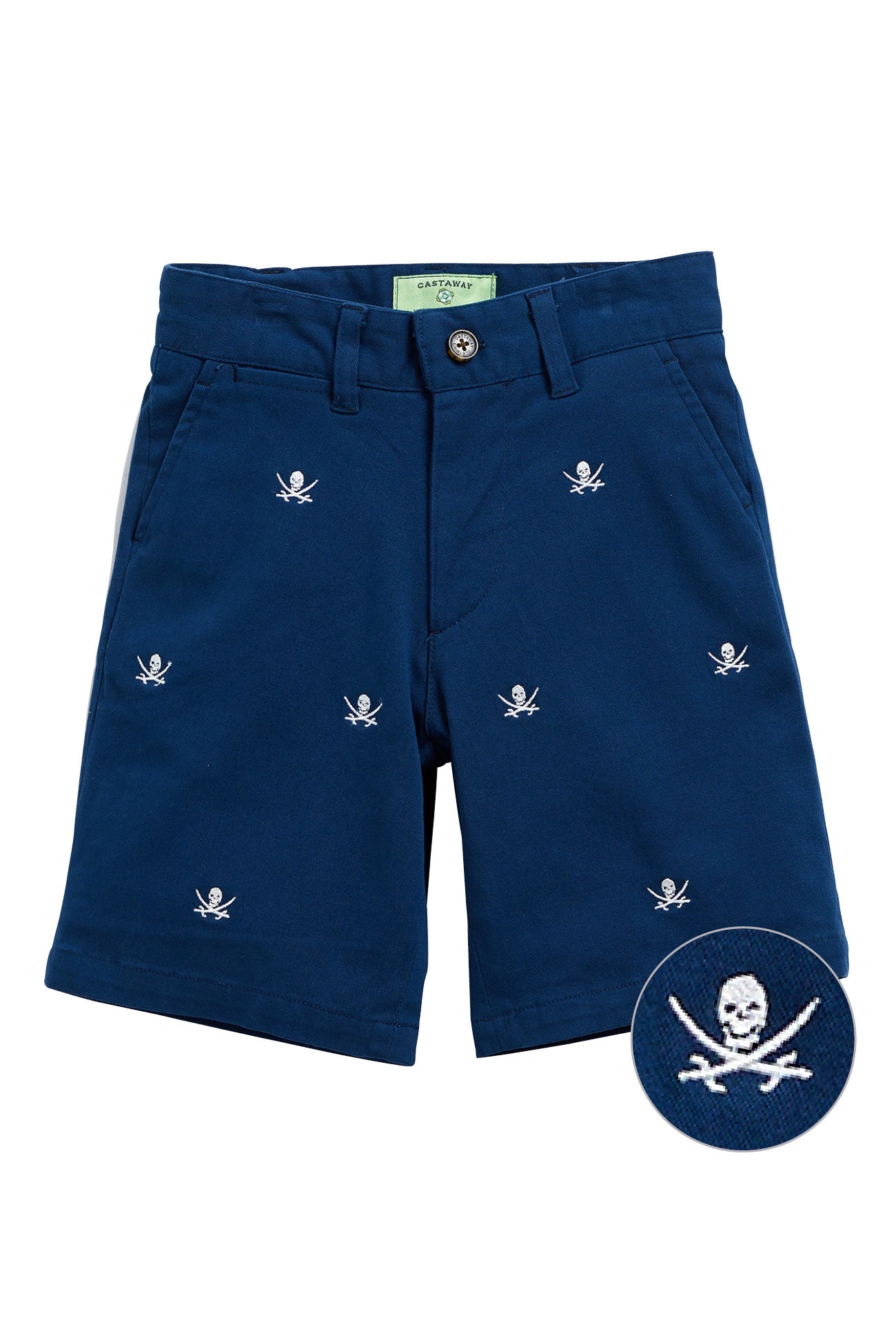 Jetties Short Stretch Twill Nantucket Navy with Calico Jack - Comfortable Men's Casual Shorts for Summer, Beach, and Outdoor Activities