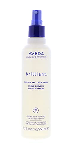 Aveda Brilliant Medium Hold Hair Spray for Men & Women - 8.5 oz | Lightweight Shine & Frizz Control | Perfect for Work, Weddings & Everyday Styling