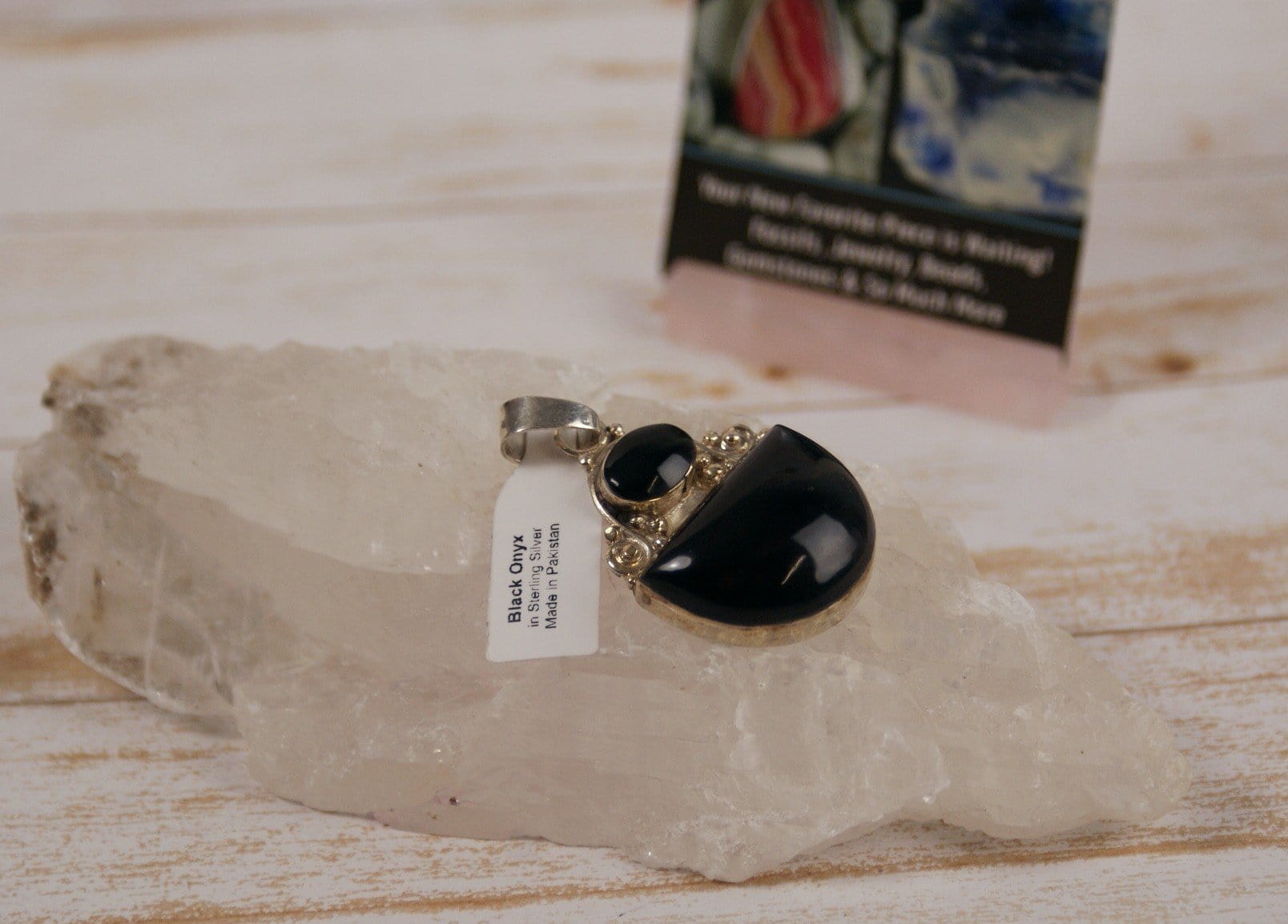 Black Onyx Pendant Necklace - Natural Stone Jewelry for Women & Men - Perfect for Meditation, Healing & Spiritual Protection