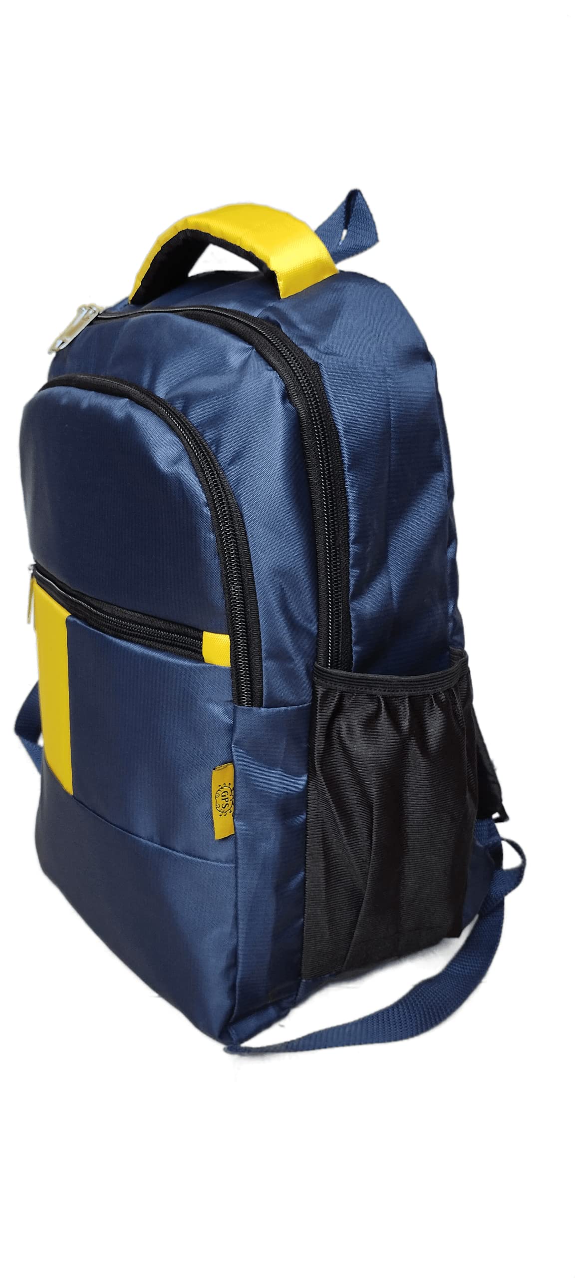 MISHK PU Nylon School Backpack for Boys & Girls - Durable College Backpack for Students - Travel Backpack for Men & Women - Navy Blue - Perfect for School, Work, Travel & Daily Commute