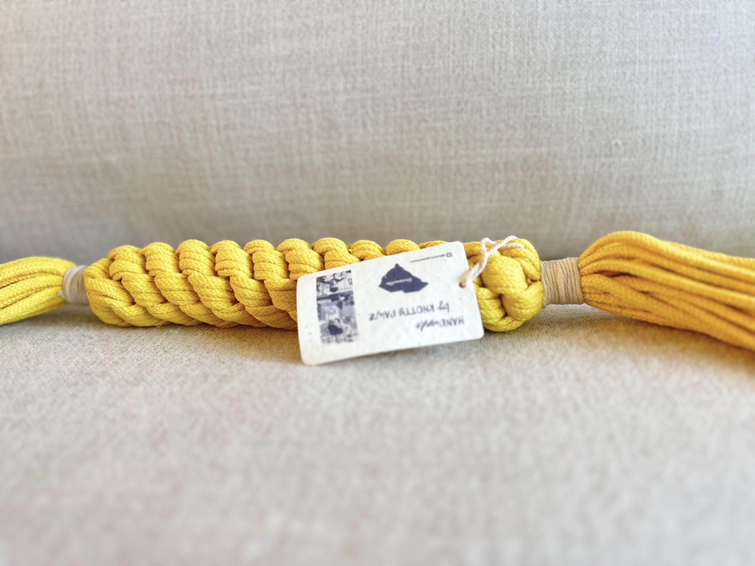 Premium Handmade Macrame Dog Chew Rope Toy for Large Dogs - Durable, Eco-Friendly & Safe Dog Rope Chew - Interactive Play & Training Toy - Perfect Gift for Pet Lovers - Great for Tug-of-War, Fetch & Teeth Cleaning