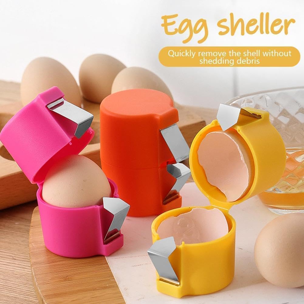 3Pcs Stainless Steel Egg Shell Opener - Creative Egg Cracker Tool for Raw Eggs, Eggshell Cutter & Breaker - Perfect Kitchen Gadget for Baking, Cooking & Breakfast Prep