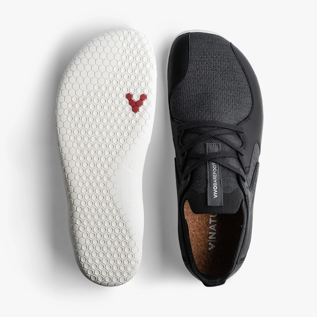 Vivobarefoot Men's Primus Asana III Barefoot Shoes - Obsidian Black | Lightweight & Flexible Minimalist Footwear for Running, Training & Everyday Wear