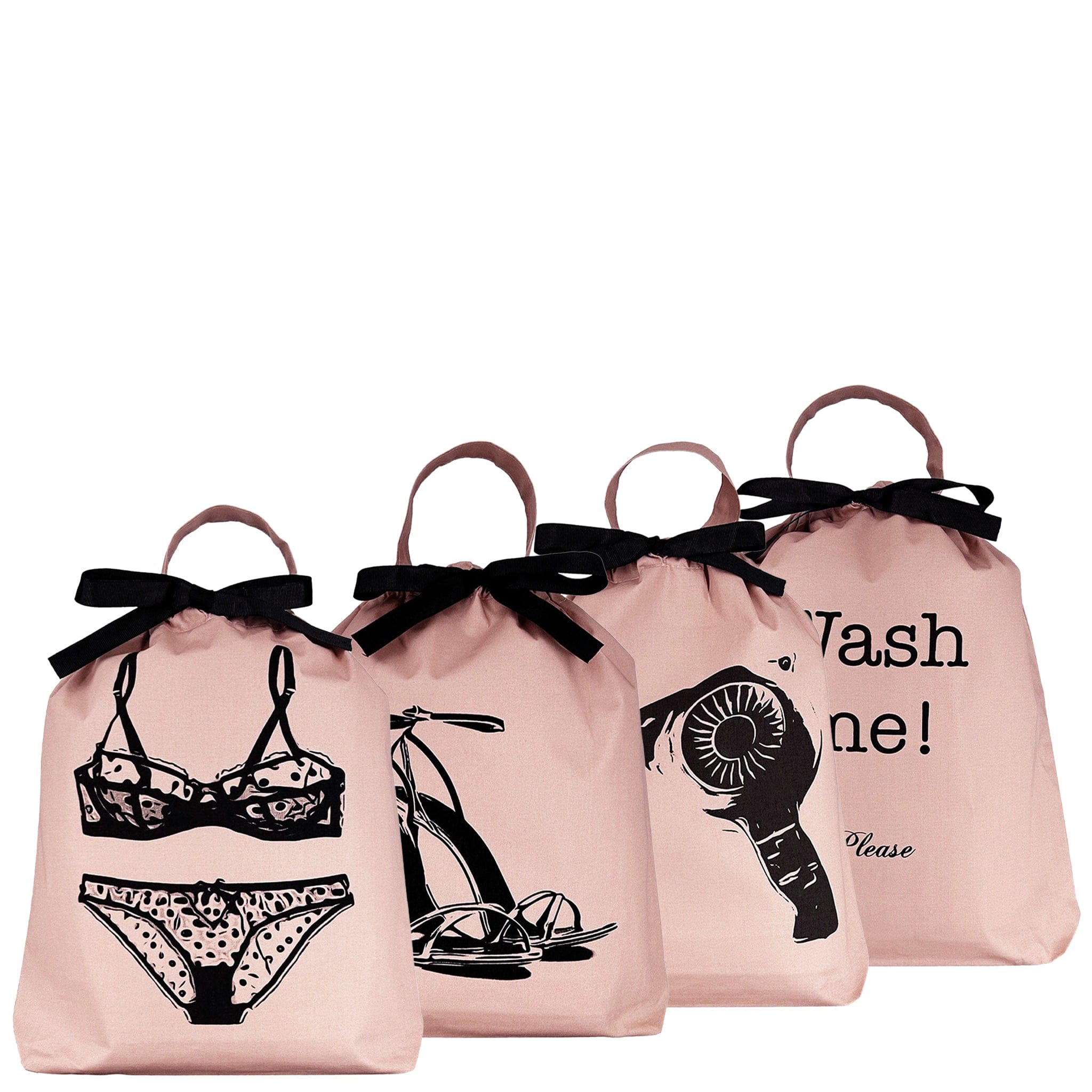 Women's 4-Piece Travel Set in Pink & Blush - Perfect for Vacations, Business Trips & Gym Essentials