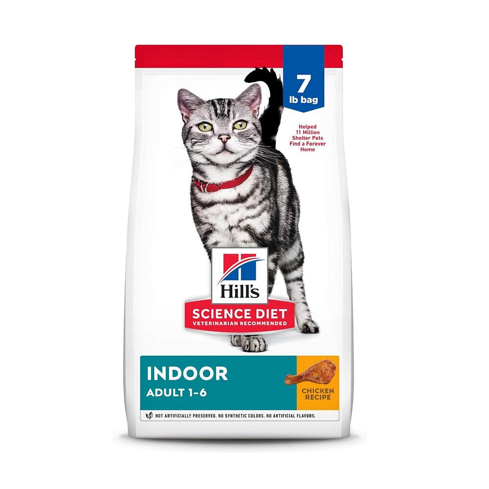 Hill's Science Diet Adult Indoor Cat Food - Chicken Recipe Dry Food for Indoor Cats, Supports Healthy Weight & Digestion - Perfect for Daily Feeding & Indoor Lifestyle