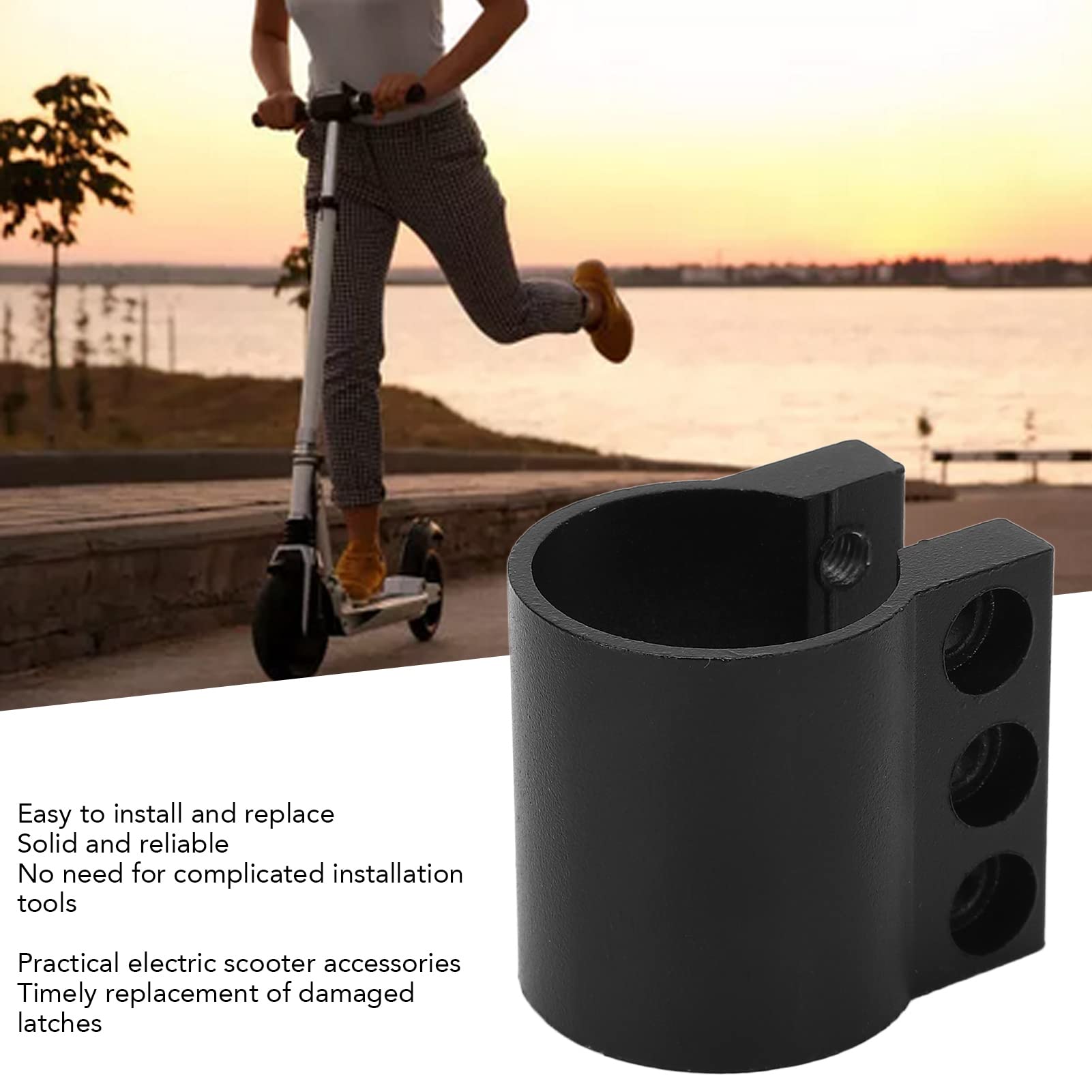 10 Inch Aluminum Alloy Electric Scooter Folding Clamp - Heavy Duty Vertical Rod Lock for Scooter Accessories | Perfect for Commuting & Urban Travel