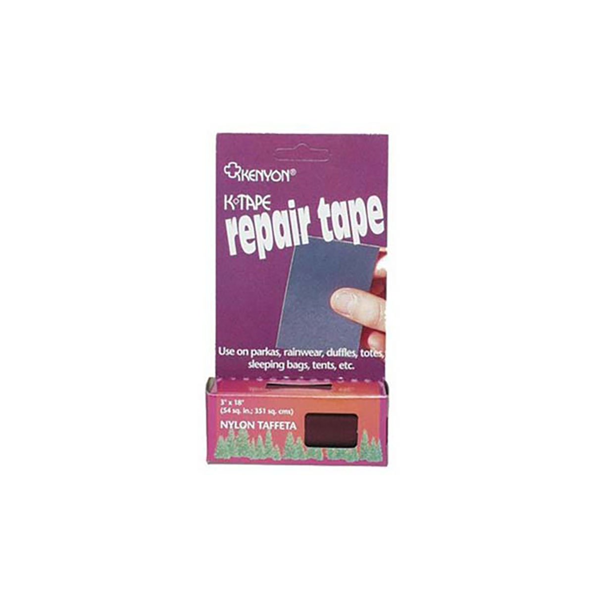 Kenyon K-Tape Taffeta Repair Tape - Waterproof Fabric Repair Tape for Outdoor Gear, Tents, Jackets & Backpacks - Durable Adhesive Patch for Emergency Repairs on Hiking, Camping & Travel Adventures