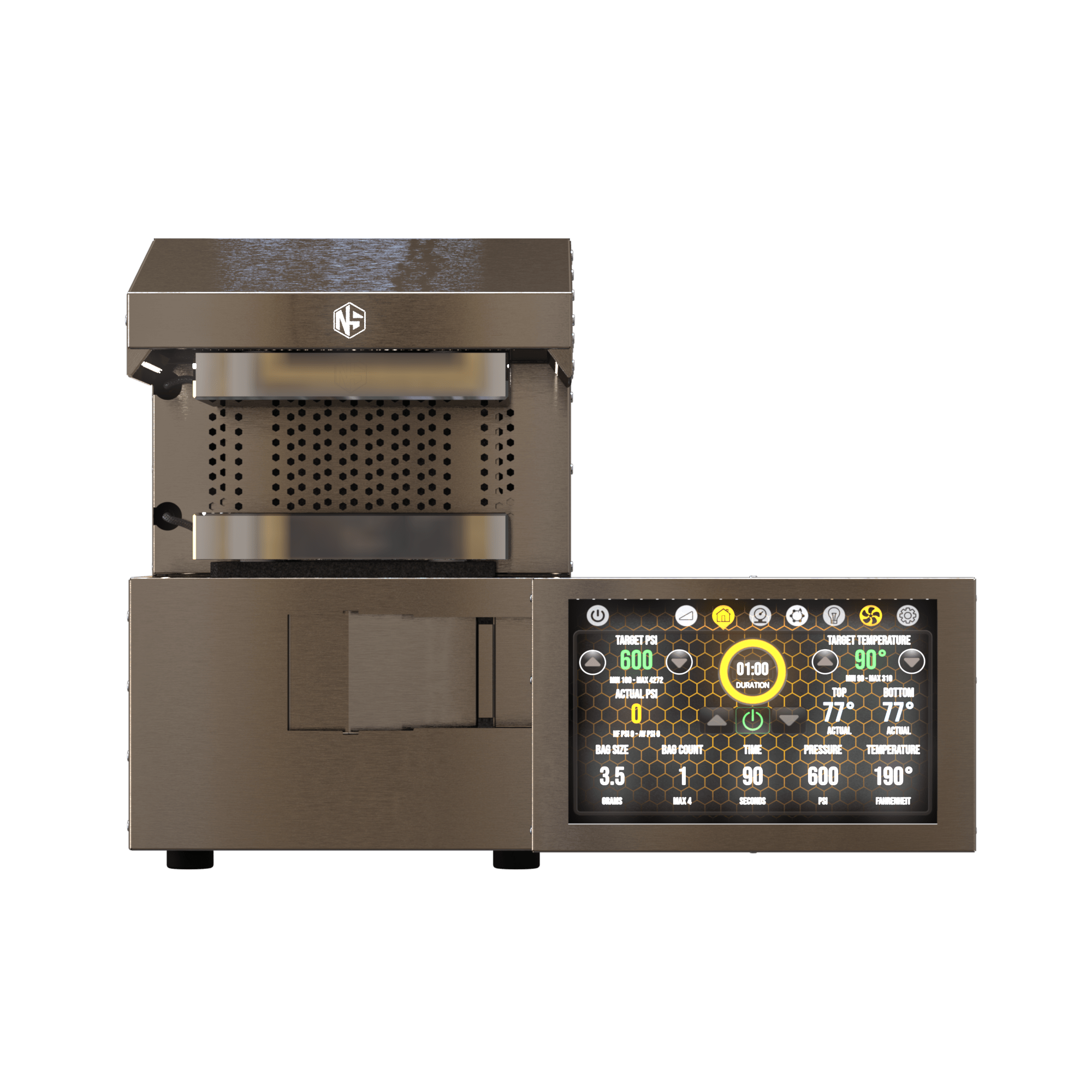 NugSmasher IQ Pro 20 Ton Electric Rosin Press Machine for Home & Commercial Use - Perfect for Extracting Rosin from Cannabis, Hemp, and CBD Flowers