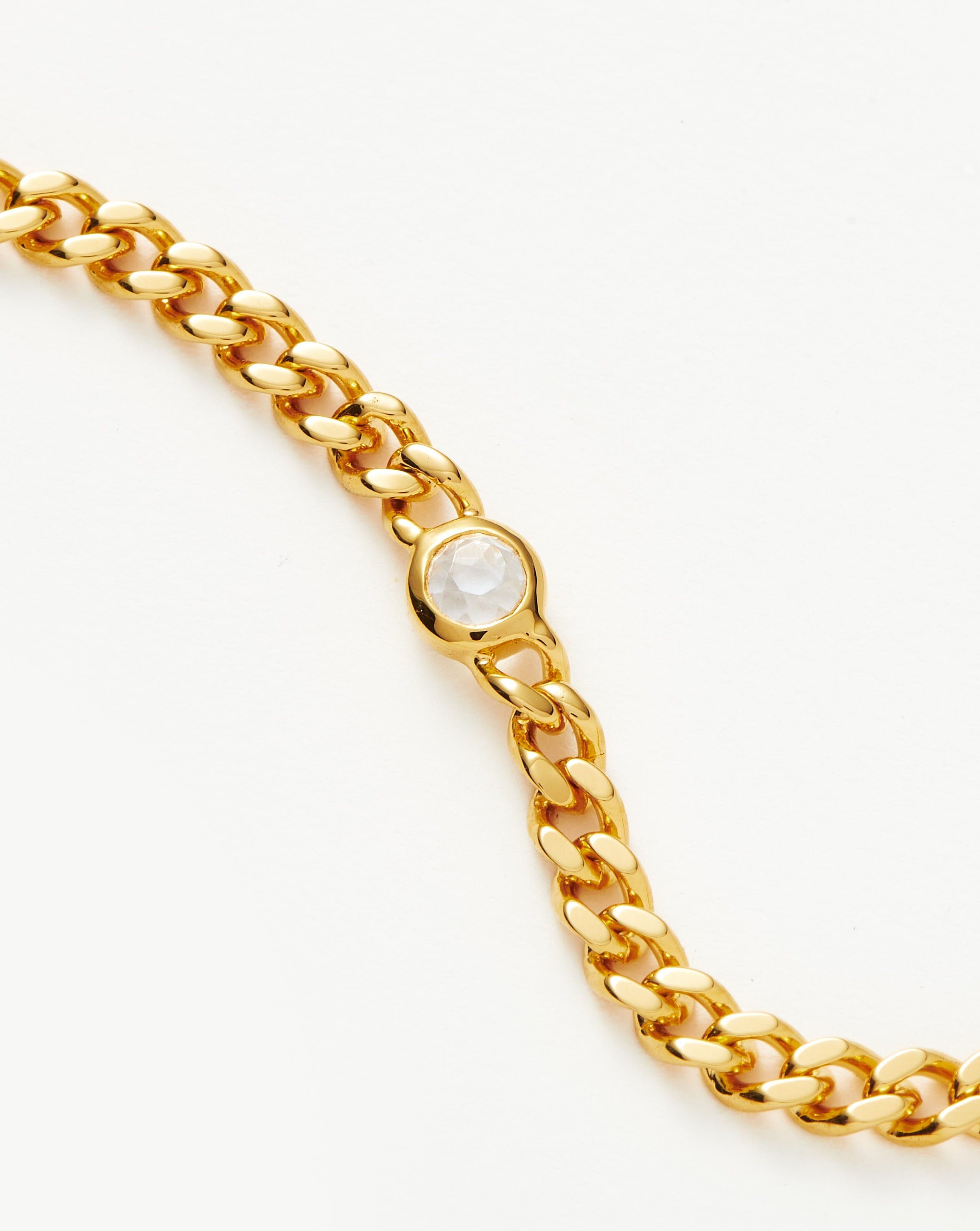 April Birthstone Bracelet for Women - 18k Gold Plated Vermeil & Crystal Charm Jewelry | Perfect Birthday Gift, Anniversary Present, or Everyday Wear