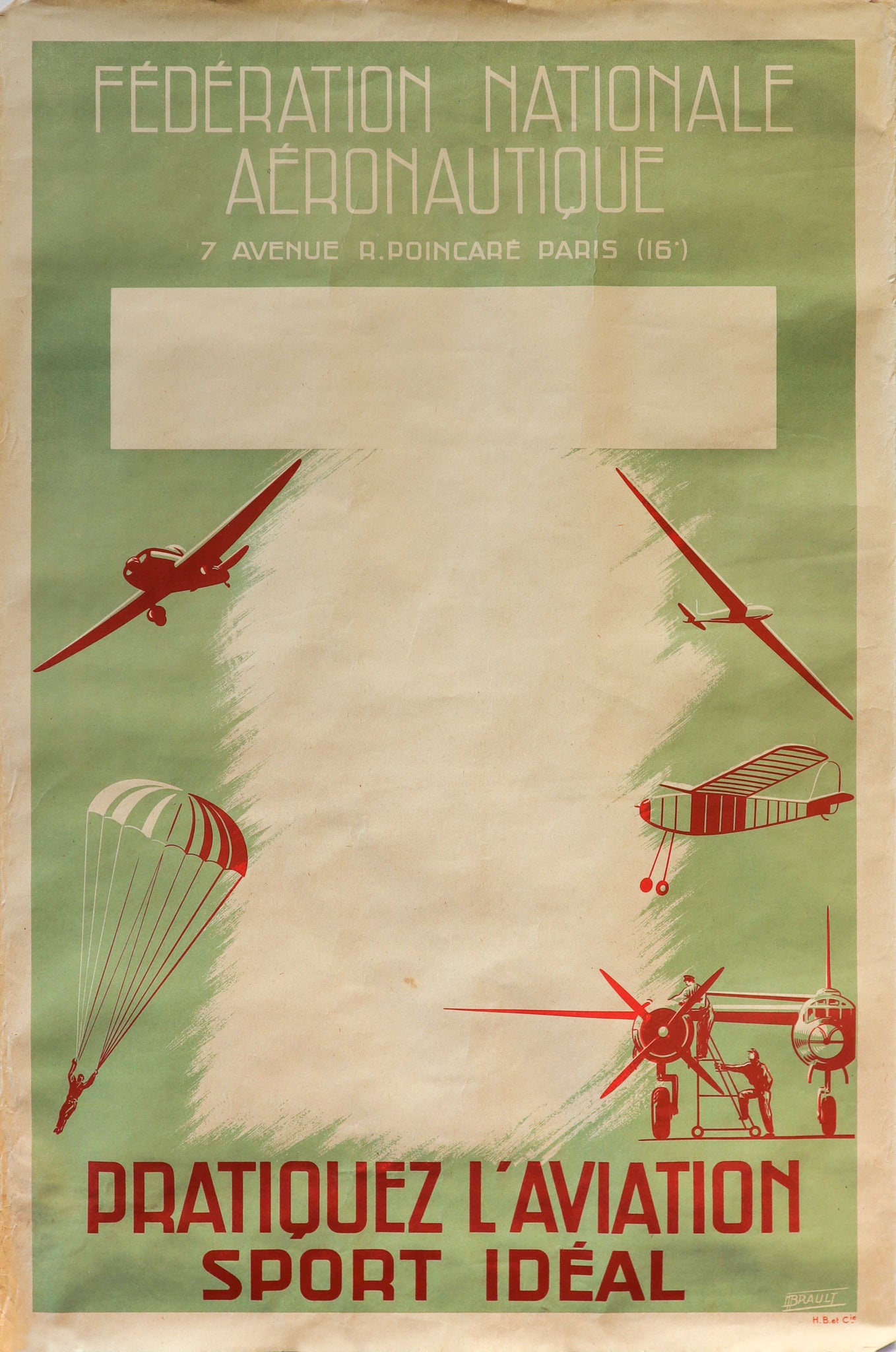 1900 French Aviation Poster - Pratiquez L'Aviation, Sport Ideal - Vintage Aviation Art Print for Home & Office Decor - Perfect for Aviation Enthusiasts & History Lovers