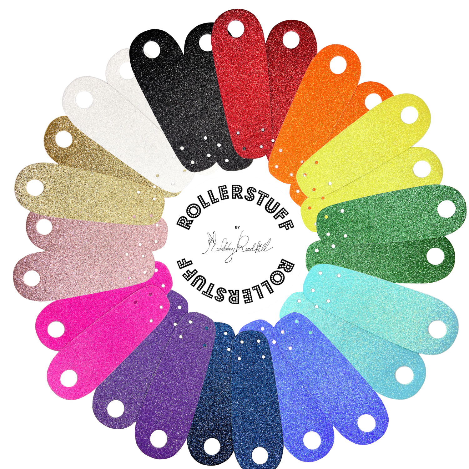 RollerStuff Glitter Toe Guards for Roller Skates - Protect Your Skates in Style | Perfect for Roller Derby, Rink Skating & Outdoor Use