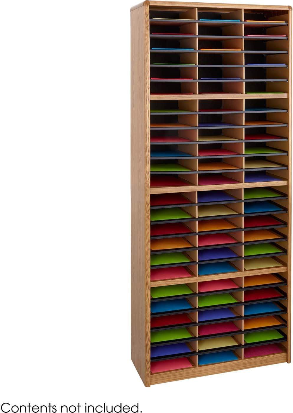 Value Sorter® 72 Compartment Literature Organizer - Black [7131BL] | Perfect for Office, Classroom & Home Organization | File Sorter for Documents, Magazines & Papers