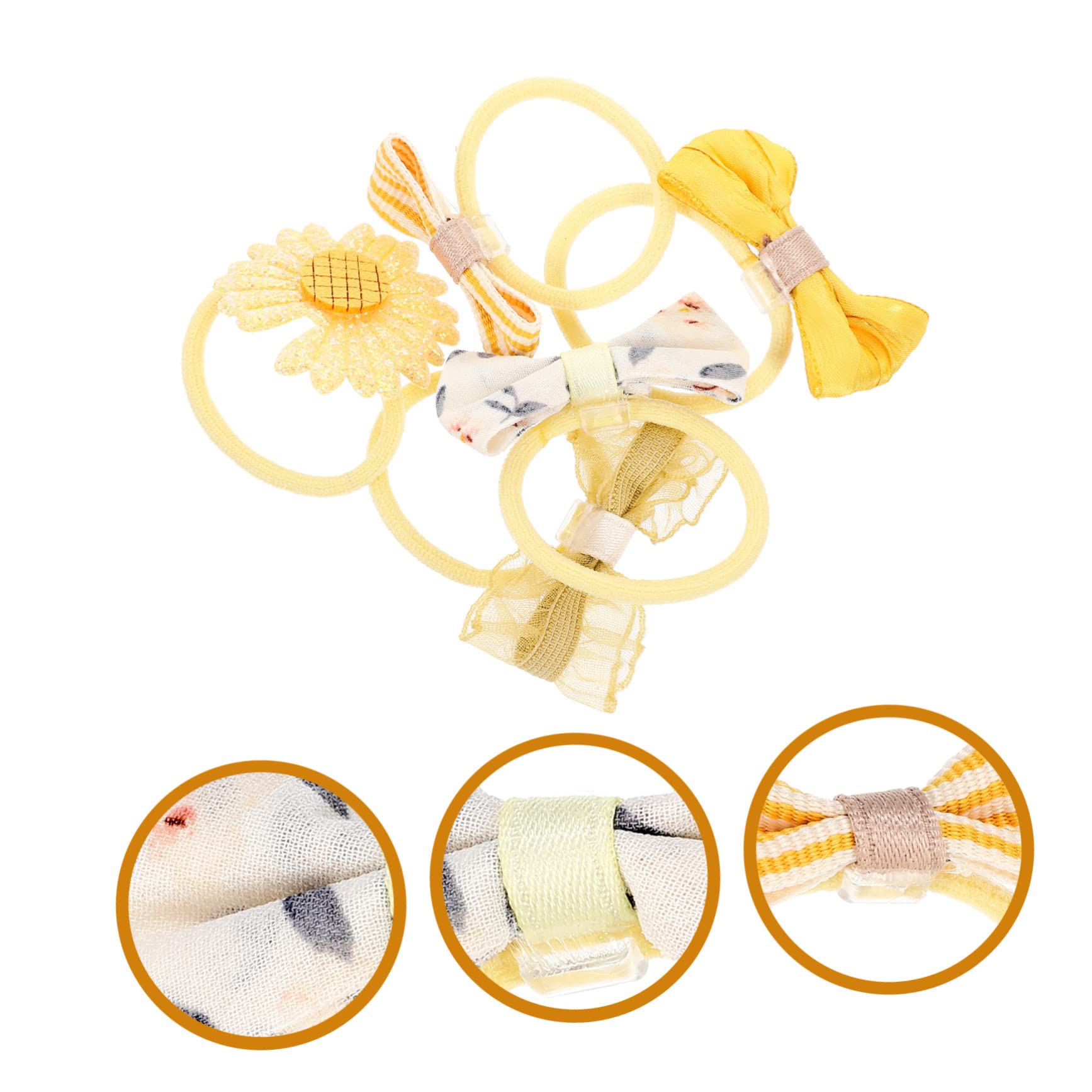 Elegant Bowknot Hair Scrunchies for Women - Mesh Yarn Hair Ties Set for Party & Daily Use