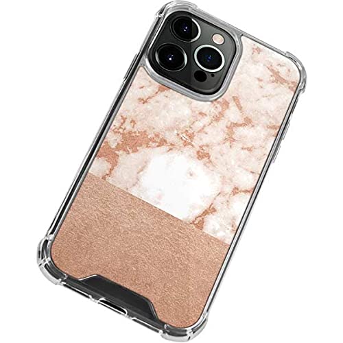 Clear Phone Case for iPhone 13 Pro Max - White Rose Gold Marble Design | Slim Protective Cover | Perfect for Everyday Use, Work & Travel
