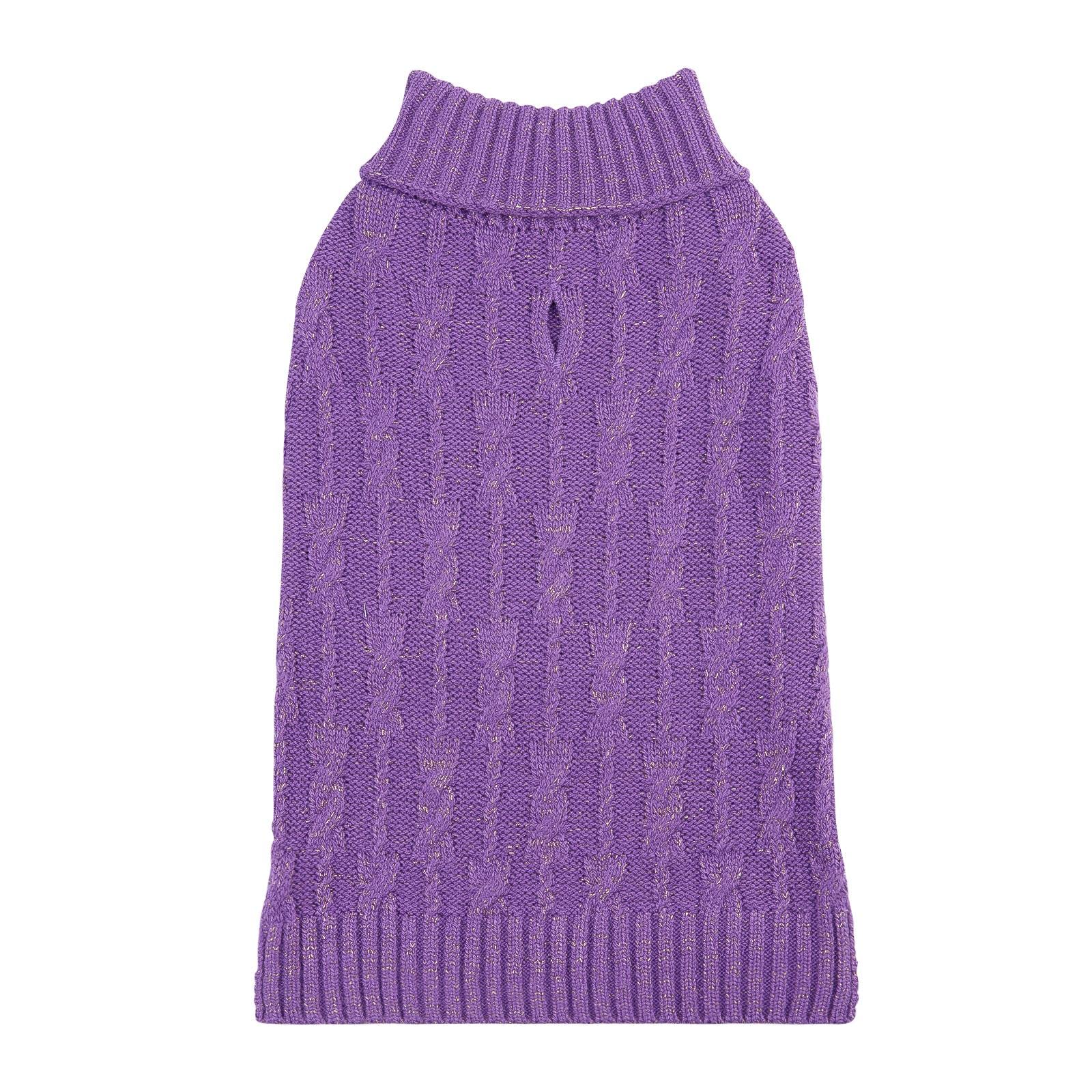 CuteBone Dog Sweater for Small Dogs - Warm Winter Turtleneck Pet Clothing with Leash Hole - Cozy Outfit for Cold Weather Walks & Indoor Comfort