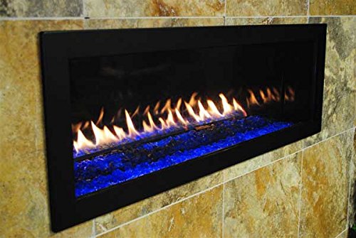Glacier Blue Iridescent Fire Pit Glass - 22 Lb Bag for Outdoor Fireplace, Fire Bowl, and Backyard Fire Pit Decoration