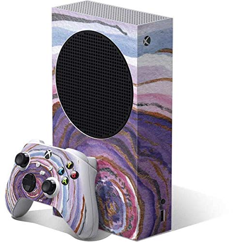 Skinit Custom Gaming Skin Decal for Xbox Series S Bundle - Lilac Watercolor Geode Design | Protective Vinyl Cover for Console & Controller | Perfect for Gaming Setups & Gift Giving