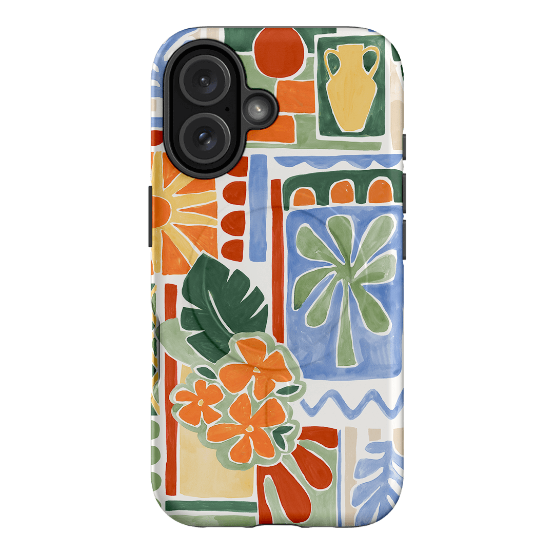 Tropicana Tile Pattern Phone Case for iPhone & Samsung - Trendy Geometric Design, Durable Protection for Everyday Use - Perfect for Work, Travel & Casual Outings