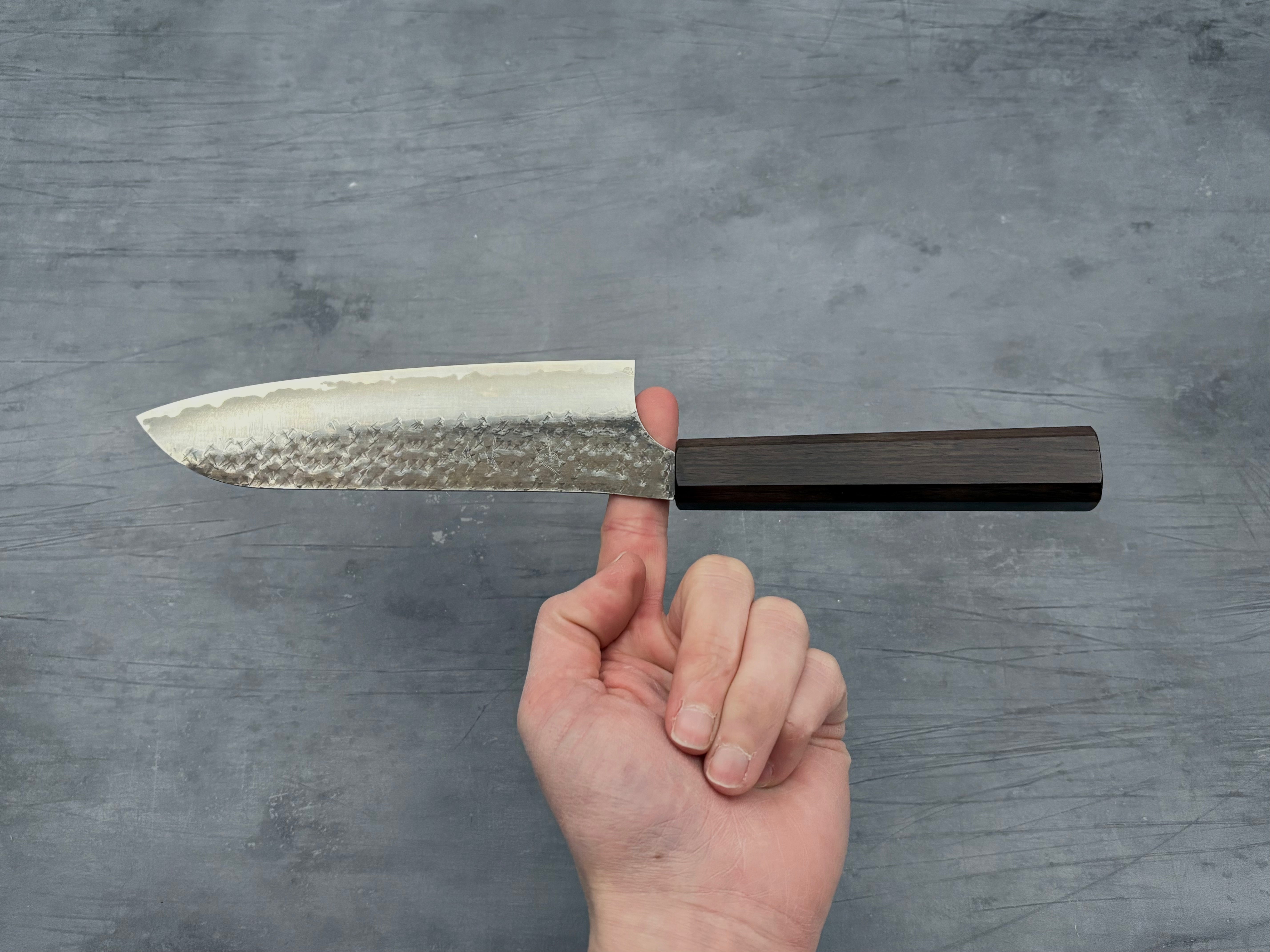 Yu Kurosaki Kokusen Santoku Knife - 7 Inch Japanese Damascus Steel Chef Knife for Slicing, Dicing & Mincing - Perfect for Home Kitchen & Professional Cooking