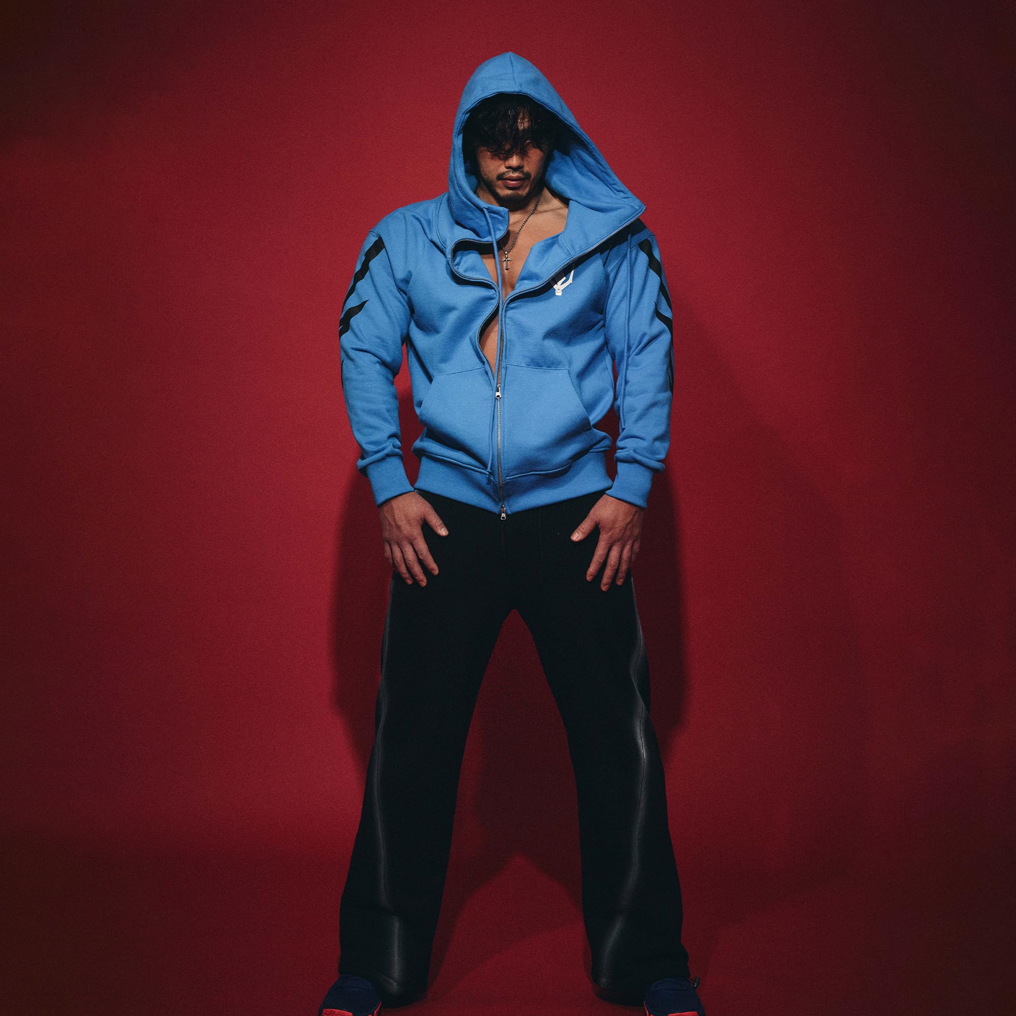 Thunder Zip-Up Hoodie for Men & Women - Lightweight, Comfortable Blue Pullover with Front Pockets - Perfect for Casual Wear, Gym, and Outdoor Activities