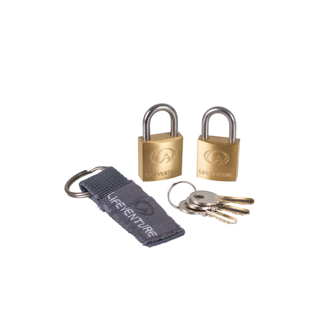 Lifeventure Mini Brass Padlocks - Secure & Durable Small Locks for Luggage, Backpacks, Lockers & Travel Accessories | Perfect for Travel, Gym, School & Storage Security