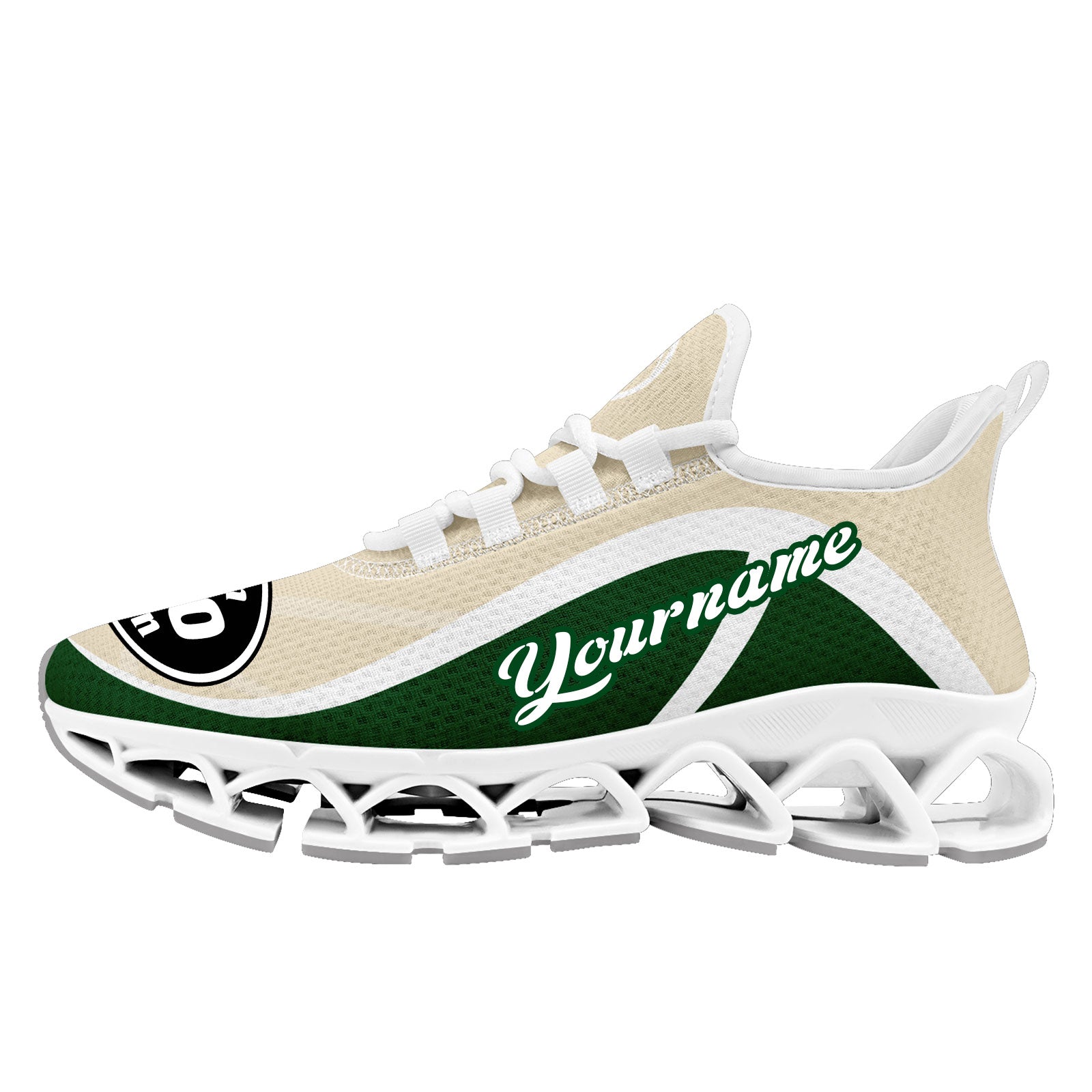 Custom Green Cream Maxsoul Sneakers - Personalized Comfort Shoes FN003XD D020391 Size 14 | Trendy Casual Wear for Men & Women, Perfect for Walking, Gym, and Street Fashion