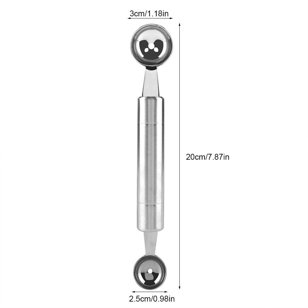 Premium Stainless Steel Watermelon Baller & Fruit Carving Knife - Dual-Ended Kitchen Tool for Melon Balls & Fruit Carving - Perfect for Summer BBQs, Fruit Platters & Cocktail Garnishes