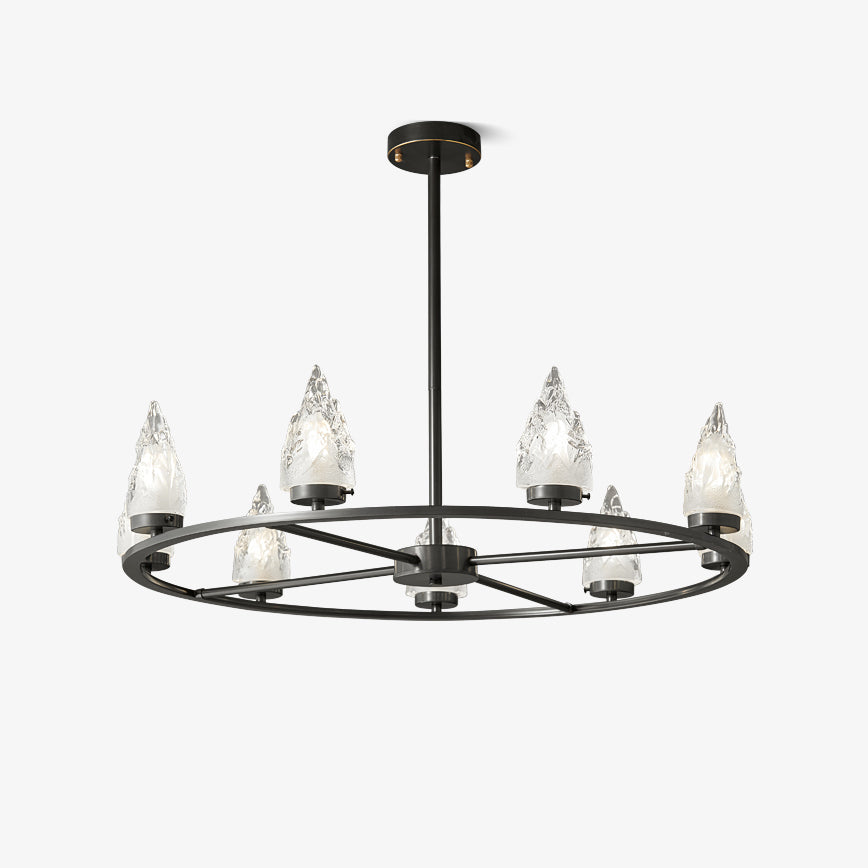Mountain Peak Chandelier - Modern Crystal Ceiling Light Fixture for Dining Room, Living Room & Bedroom - Elegant Home Decor Lighting for Weddings & Luxury Interiors