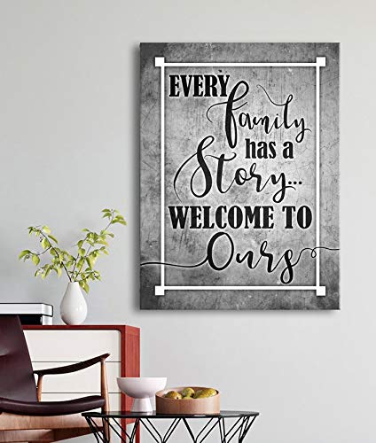 Farmhouse Family Story Sign - Rustic Wall Art for Living Room Decor