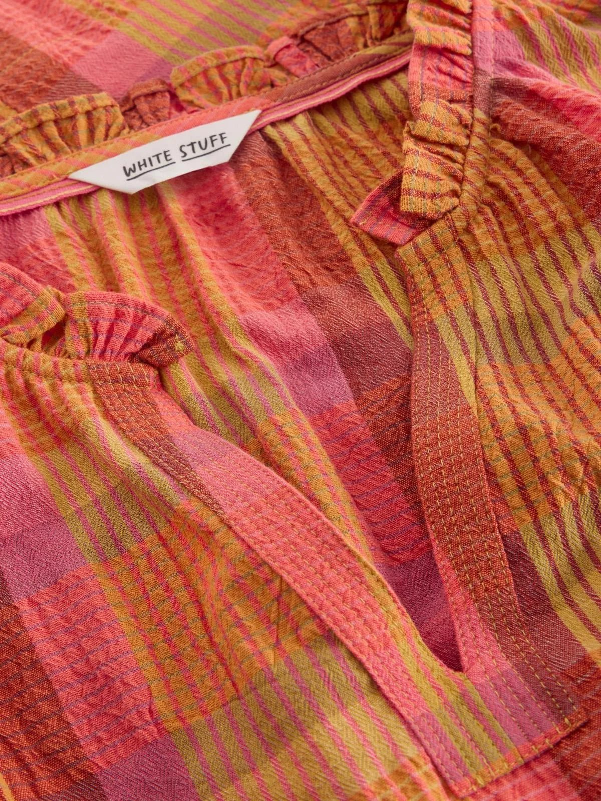 Rosie Pink Check Top for Women - Stylish Floral Print Blouse for Casual Wear & Office Outfits | Perfect for Spring & Summer Fashion