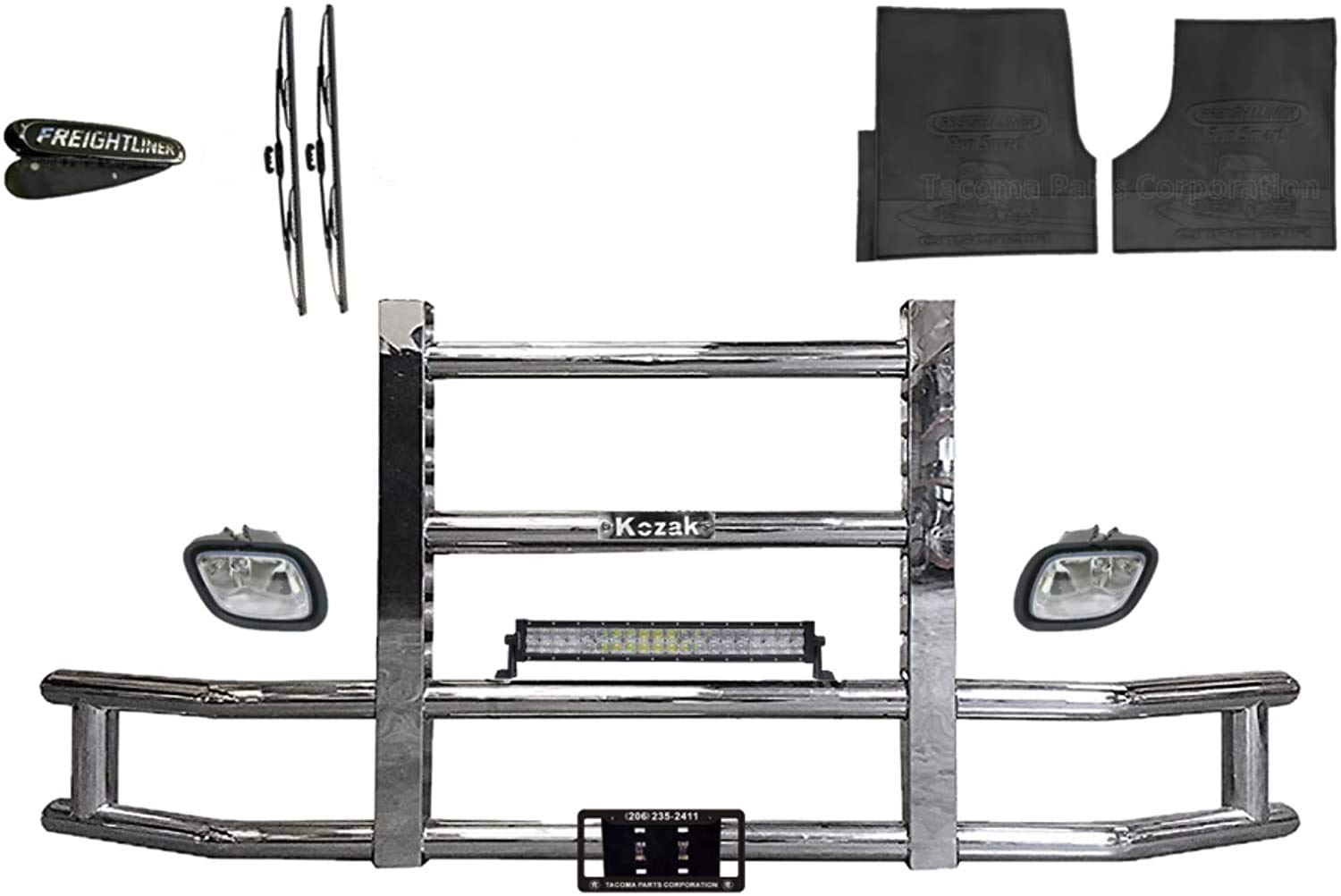 Freightliner Cascadia 2008-2017 Heavy Duty Grille Guard with Moose & Deer Protection - Includes 22