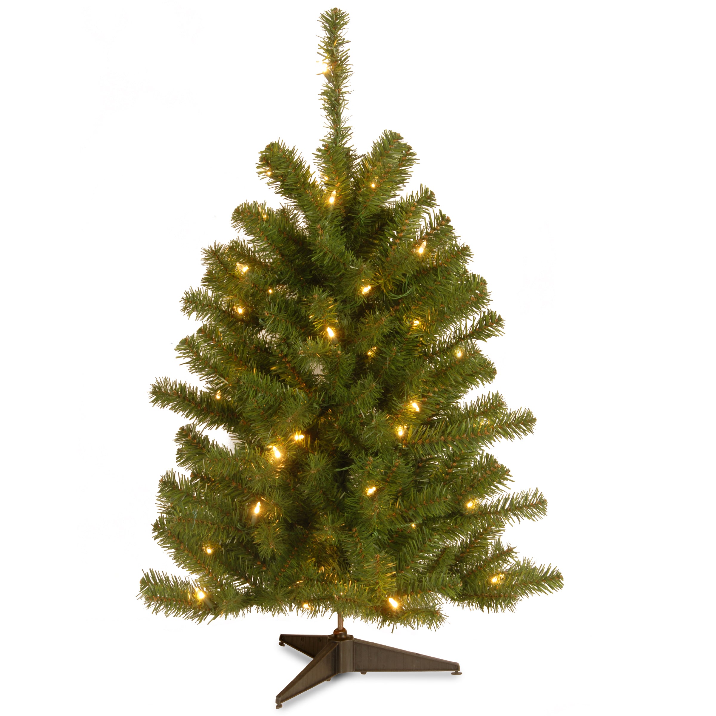 3 ft. Pre-Lit Eastern Spruce Artificial Christmas Tree with 100 Clear LED Lights - Perfect for Home, Office, and Holiday Decorations