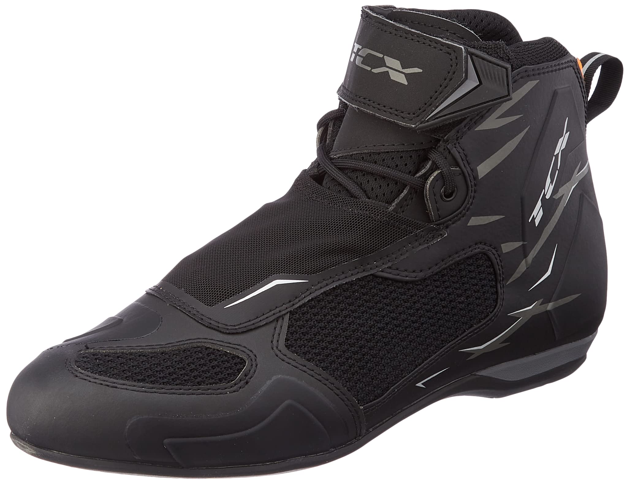 TCX R04D Air Motorcycle Shoes for Men - Black/Grey - Size 41 - Breathable & Protective Riding Boots for Street Biking & Touring