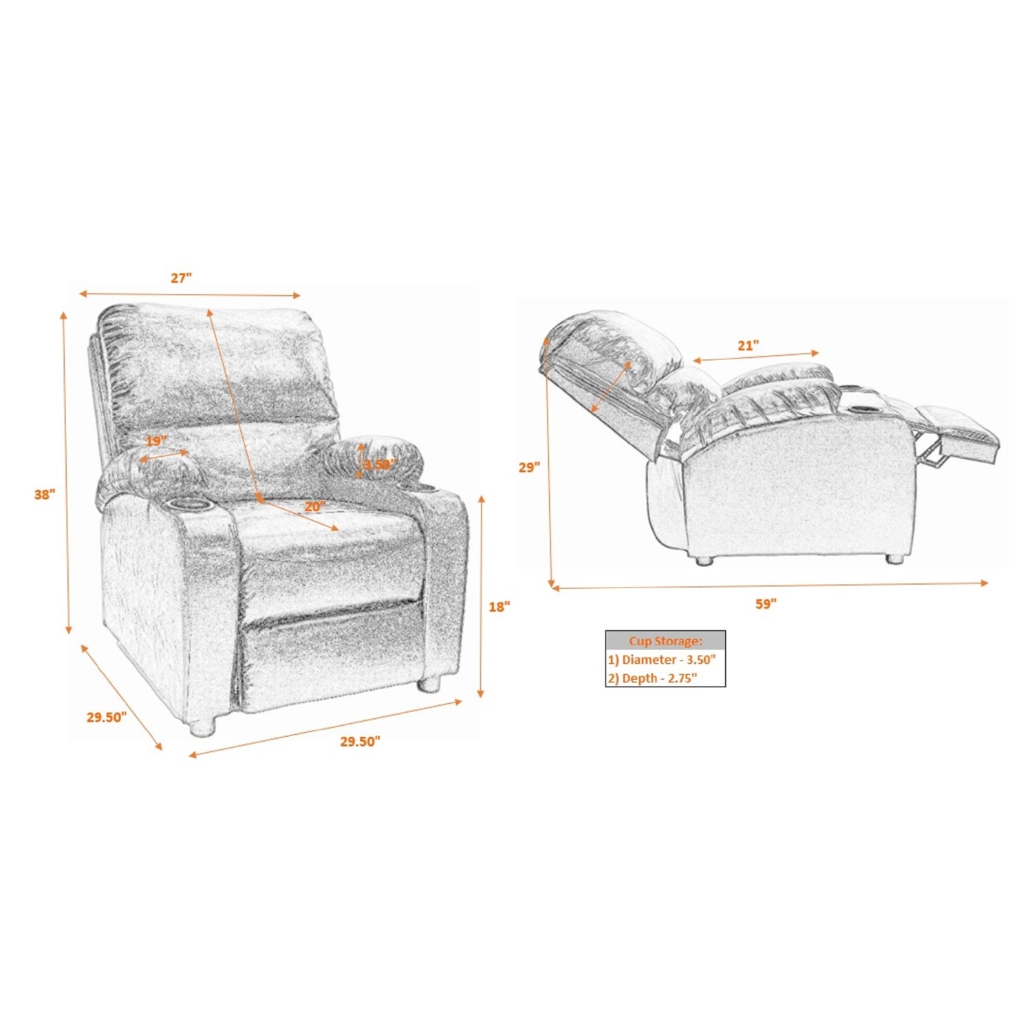 Premium 710 Gaming Theater Recliner Chair - Brown Leather, Ergonomic Design for Ultimate Comfort | Perfect for Home Theater, Gaming, and Living Room Relaxation