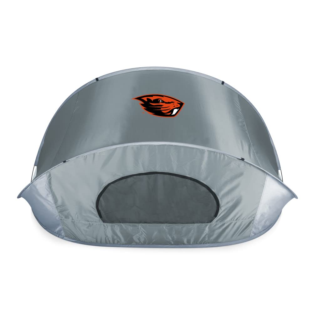 PICNIC TIME NCAA Georgia Tech Yellow Jackets Manta Portable Beach Tent - Pop Up Sun Shelter for Outdoor, Camping & Picnics (Gray with Black Accents) - Perfect for Beach, Park, Backyard & Sports Events
