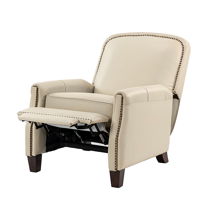 Claudia Genuine Leather Cigar Glider Recliner Chair - Premium Leather Rocking Recliner for Living Room, Nursery & Relaxation | Comfortable Gliding Motion for Nursing Mothers & Seniors