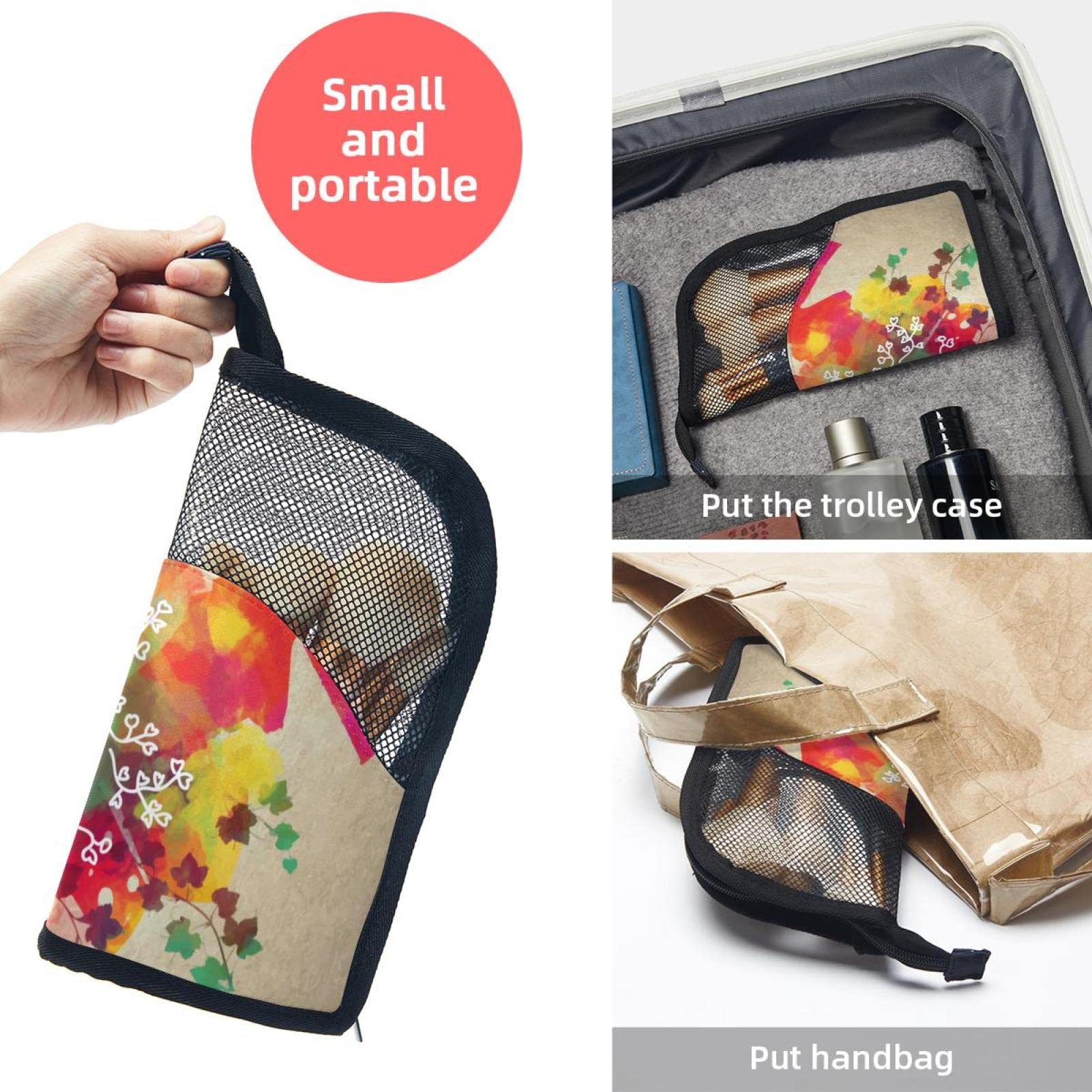 Watercolor Love in Paris Makeup Brush Organizer Bag with 12 Brushes - Portable Travel Makeup Brush Holder Case for Professional Artists & Beginners - Perfect for Home, Travel, and Salon Use