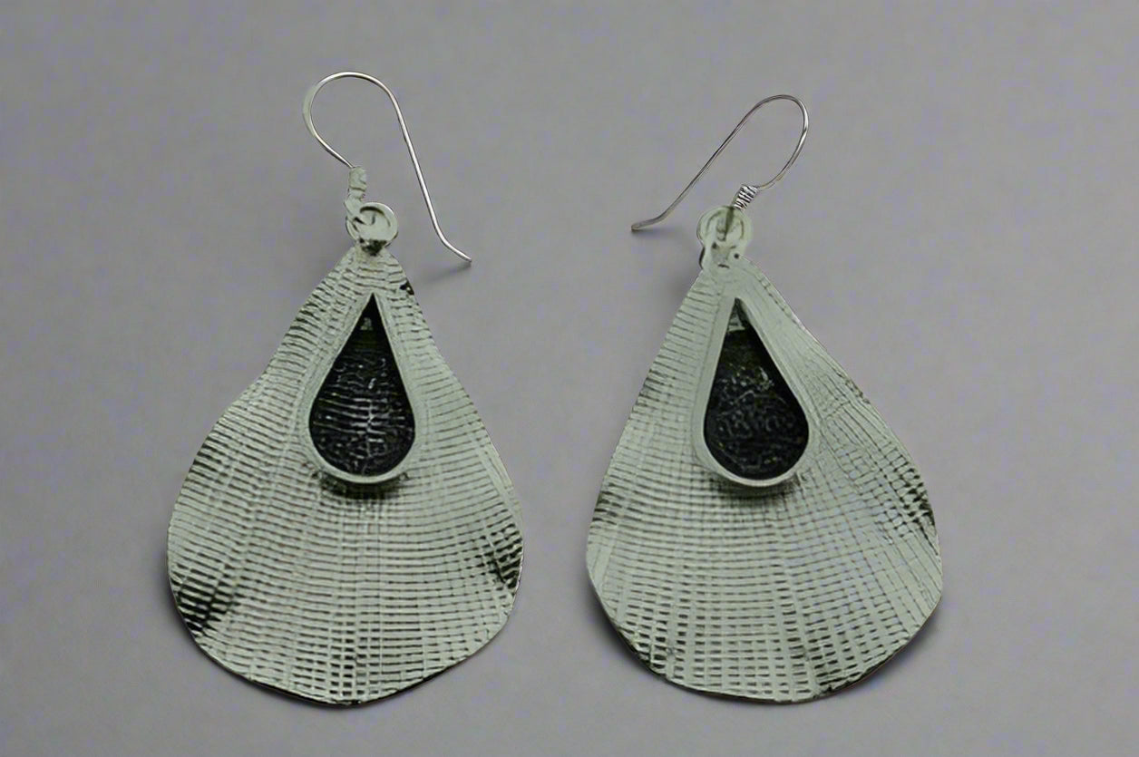 2 Tone Teardrop Earrings - Pure Sterling Silver Dangle Earrings for Women - Perfect for Weddings, Parties & Everyday Elegance