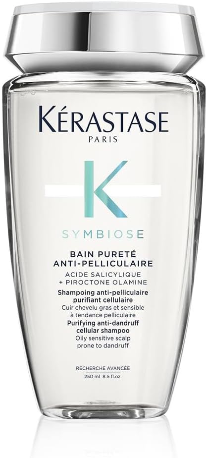 Kérastase Symbiose Purifying Anti-Dandruff Shampoo 250ml - Soothes Scalp & Eliminates Flakes for Healthy Hair | Ideal for Daily Use & Sensitive Scalps