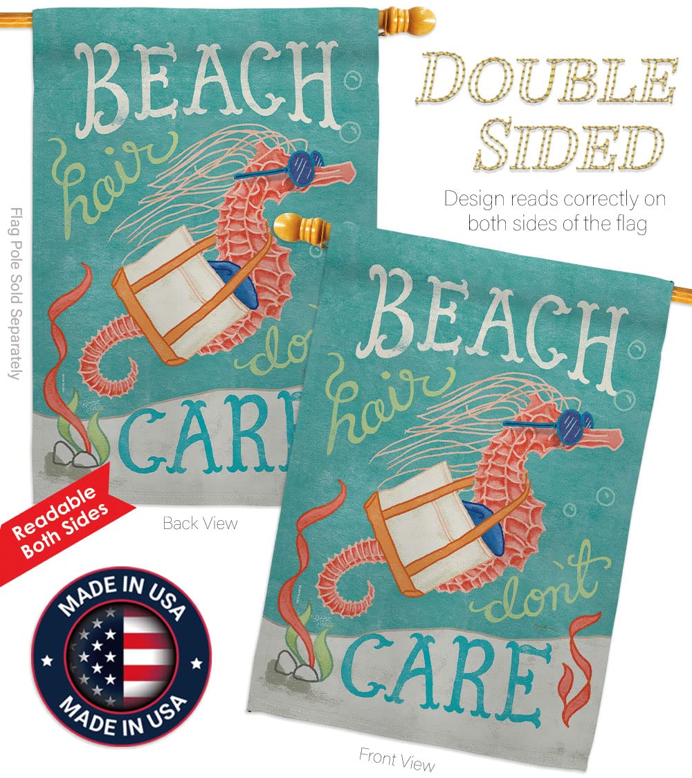 Seahorse Beach House Flag Set 28