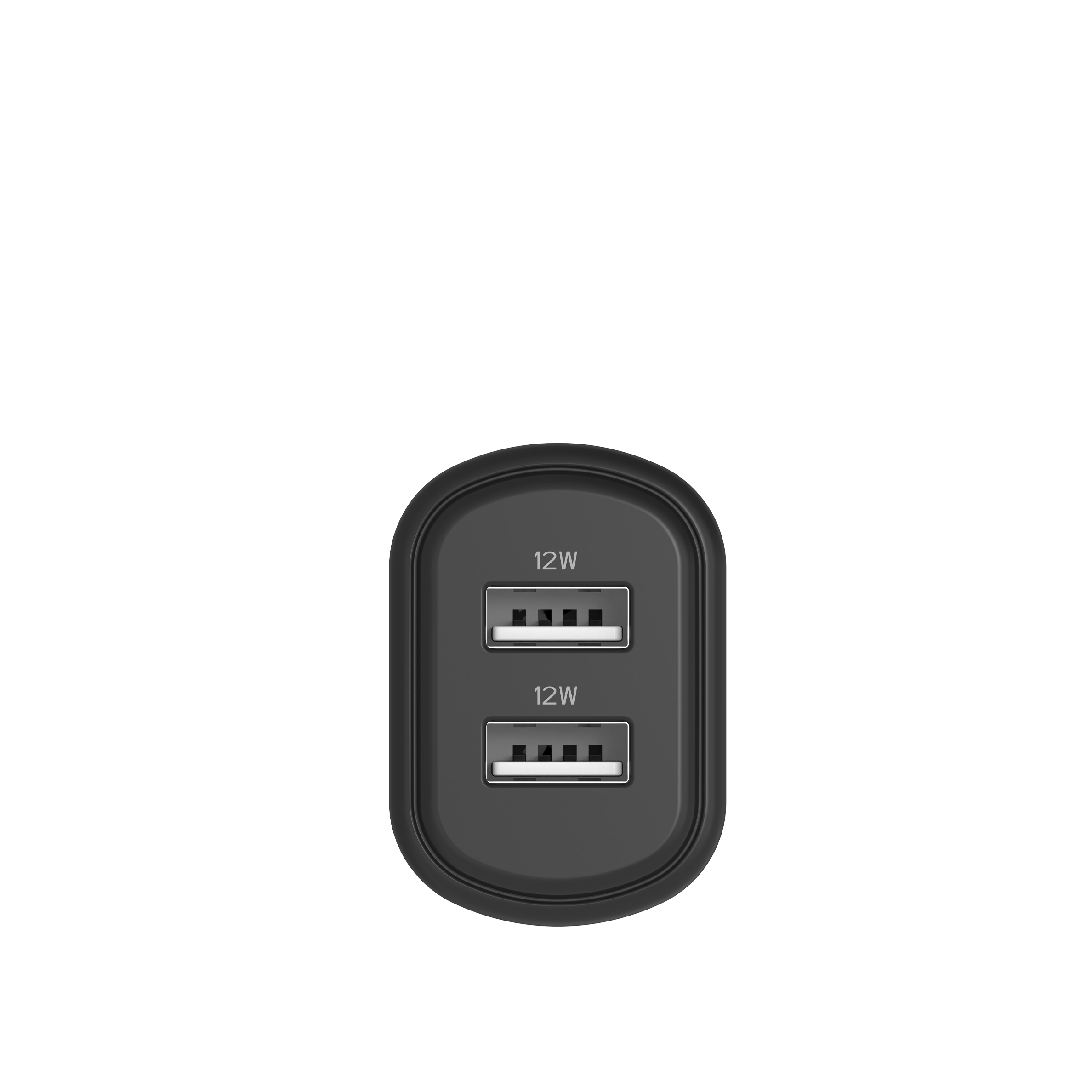12W USB A Dual Port Wall Charger - Fast Charging Adapter for iPhone, Android, Samsung - Perfect for Home, Office & Travel