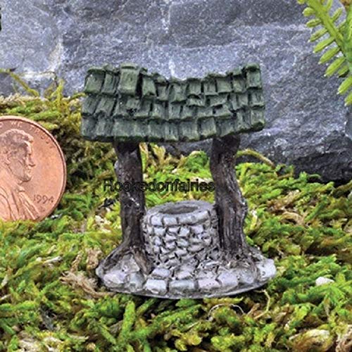 Miniature Micro Wishing Well Pick - Fairy Garden & Terrarium Decor for Outdoor & Indoor Use - Perfect for Garden, Patio, Deck, Porch, Dollhouse, Yard Art & Home Decoration - Ideal for DIY Crafts, Fairy Gardens & Miniature Displays