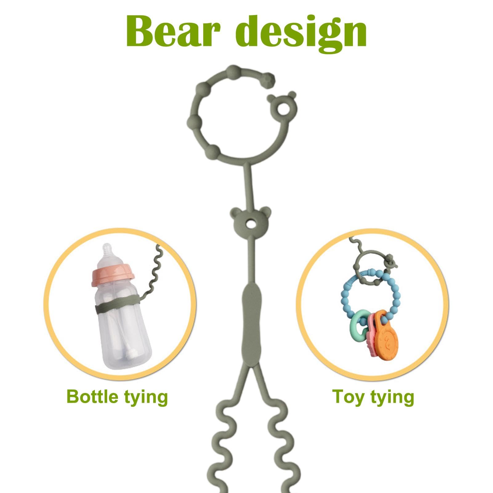 Baby Pacifier Teether Straps & Toy Bottle Harness - Adjustable Elastic Straps for Toddlers, Infants | Secure Toys to High Chair, Stroller, Car Seat for Safe Playtime