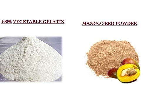 100% Natural Vegetable Gelatin with Mango Seed Powder - 2 in 1 Face Mask & Hair Removal Gel for Smooth Skin (25g) | Perfect for DIY Skincare & At-Home Spa Treatments
