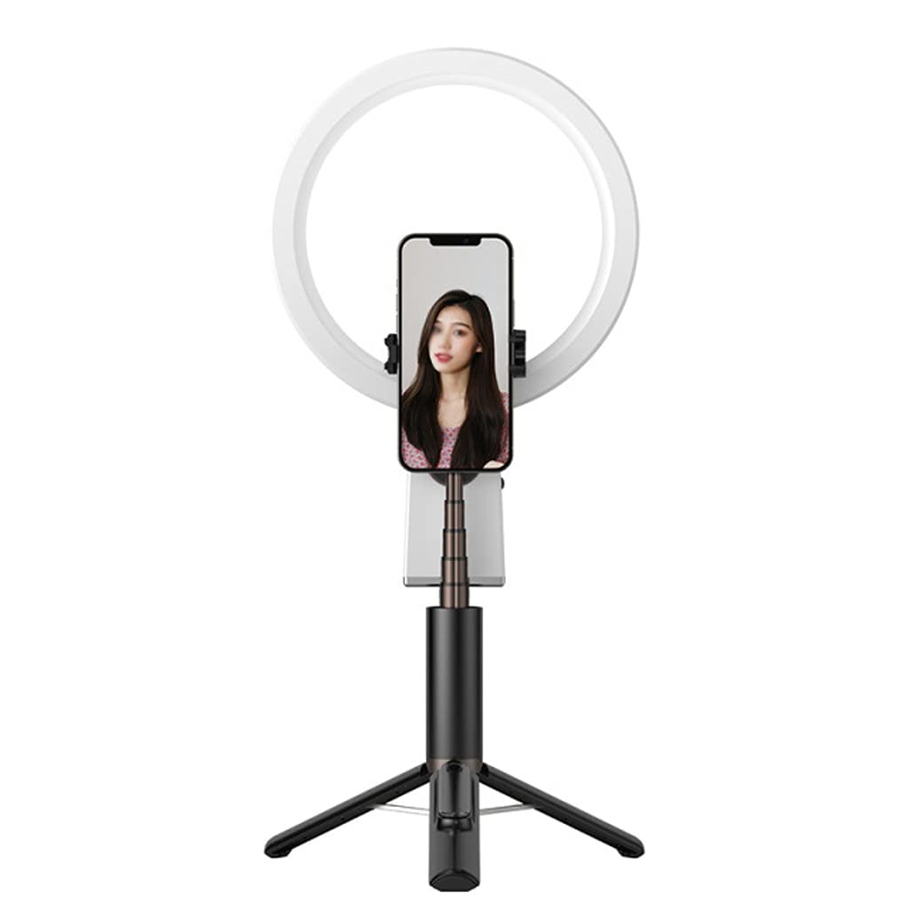 JKXWX Adjustable Phone Ring Light with Stand - 360° Rotatable Phone Holder for Video Recording, Live Streaming & Selfies - Compatible with Most Smartphones (Pink, Black) - Perfect for TikTok, YouTube & Instagram Content Creation