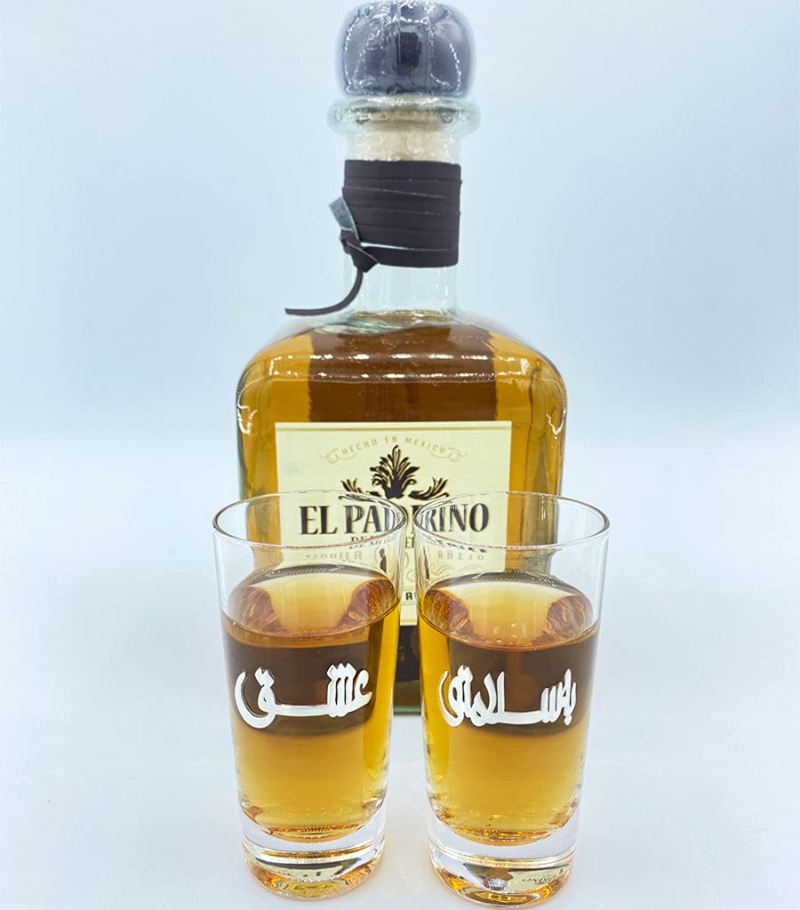 Premium Silver Shot Glasses Set of 2 - Elegant Stainless Steel Whiskey Tequila Cups - Perfect for Parties, Weddings & Home Bars
