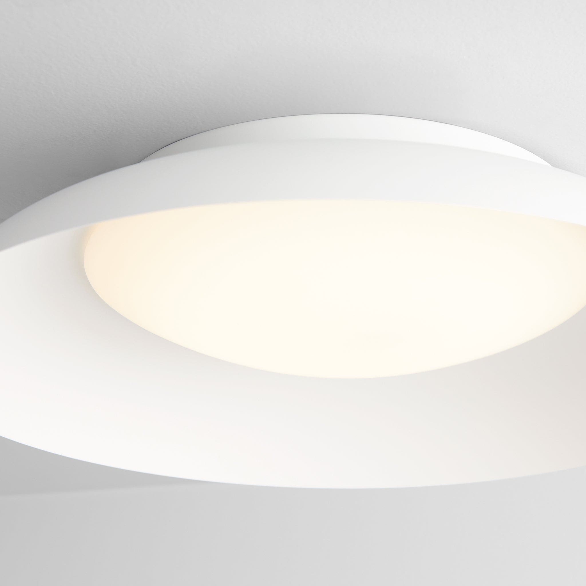 Oxygen Bongo 3 679 6 Flush Ceiling Mount 20 Inch Modern White Light Fixture - Perfect for Living Room, Bedroom & Kitchen Lighting